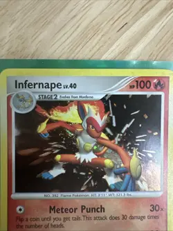 Pokemon TCG Infernape Holo Rare Card Diamond & Pearl 5/130 NM - Image 2