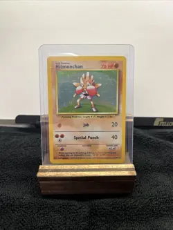 Pokemon TCG Hitmonchan Base Set Holo Unlimited Rare Card 7/102 - Image 1