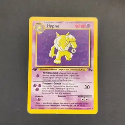 Pokemon TCG Karte - Hypno 23/62 Fossil 1. Edition Deutsch - Image 2