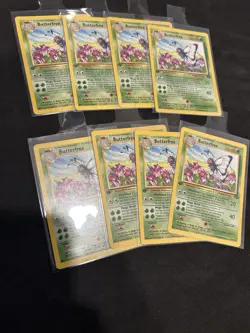 1999 Pokemon 1st Edition Jungle Butterfree 33/64 LOT OF 8 Cards All Near Mint - Image 2
