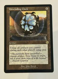 MTG Unwinding Clock NM Non Foil The Brothers' War: Retro Frame Artifact - Image 1