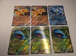 6x 151 EX Card Lot - 2x Charixard 3x Venesaur 1x Blastoise - SIX 151 Ultra Rares - Image 1