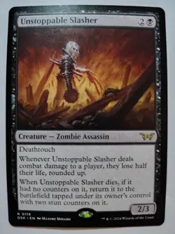 Unstoppable Slasher (0119) x1, MTG, Duskmourn: House of Horror, DSK, NM - Image 1