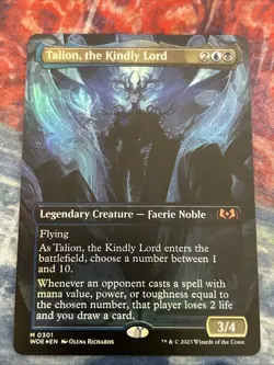 Talion, the Kindly Lord (Borderless) Wilds of Eldraine Foil NM-M Unplayed 0301 - Image 1