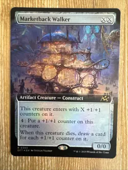 1x Marketback Walker - Foil Extended Art NM Eng MTG - Aetherdrift - Image 1
