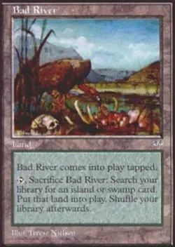MTG Bad River, Mirage, Heavily Played, English - Image 1
