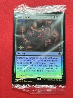 MTG Long Rest Prerelease Promo Adventures Of The Forgotten Realms Factory Sealed - Image 1