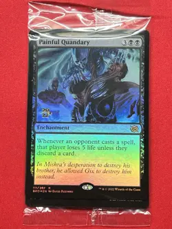 MTG Painful Quandary Prerelease Foil Sealed In Original Wrapper Brothers War - Image 1