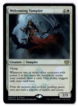 Welcoming Vampire NM* FOIL PROMO Crimson Vow ENGLISH 048/277 mtg -UnltdCards - Image 1