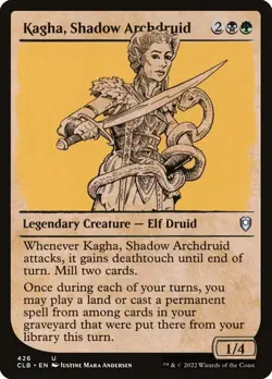 NM Showcase Kagha, Shadow Archdruid, MTG, Baldur's Gate, Magic, 426 - Image 1
