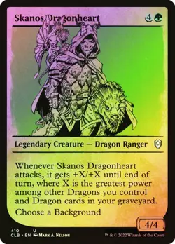 NM Showcase Foil Skanos Dragonheart, MTG, Baldur's Gate, Magic, 410 - Image 1