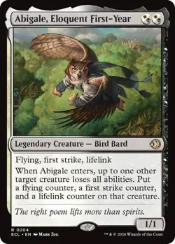 NM Abigale, Eloquent First-Year, MTG, Lorwyn Eclipsed, Magic the Gathering, 204 - Image 1