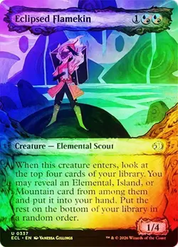 NM Showcase Foil Eclipsed Flamekin, MTG, Lorwyn Eclipsed, Magic, 337 - Image 1