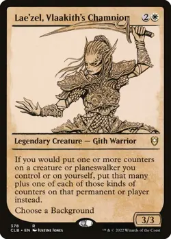 NM Showcase Lae'zel, Vlaakith's Champion, MTG, Baldur's Gate, Magic, 378 - Image 1