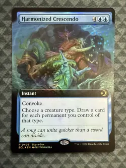 MTG (x2) Harmonized Crescendo Foil Ext. Art Promo Lorwyn Eclipsed (ECL) *special - Image 2