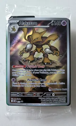 2025 Mega Evolution Pokemon Center Stamped Black Star Promo Alakazam 009 SEALED - Image 1