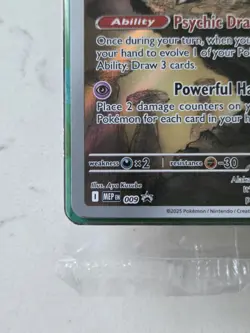 2025 Mega Evolution Pokemon Center Stamped Black Star Promo Alakazam 009 SEALED - Image 2