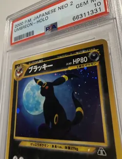 Umbreon 2000 Japanese Holo Neo Discovery PSA 10 Gem Mint Neo 2 Pokemon TCG - Image 4