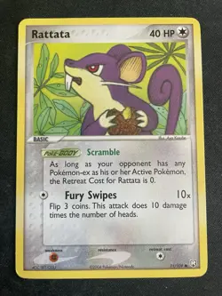 Rattata 71/109 Pokemon TCG Ex Team Rocket Returns 2004 LP - Image 1