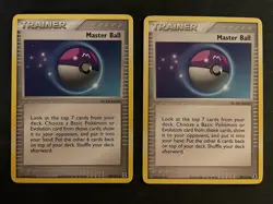 Master Ball 99/113 Uncommon English Pokemon EX Delta Species LP - Image 1