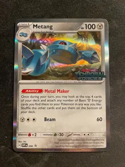 Metang 090 Prerelease SVP Scarlet & Violet Promo Holo Black Star Pokemon TCG NM - Image 1