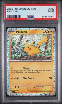2025 POKEMON M24 EN-MCDONALD'S COLLECTION #002 PIKACHU PSA 9 - Image 1