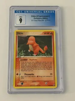 Pokemon TCG Ditto Charmander Ex Delta Species 37/113 CGC Mint 9 2005 - Image 1