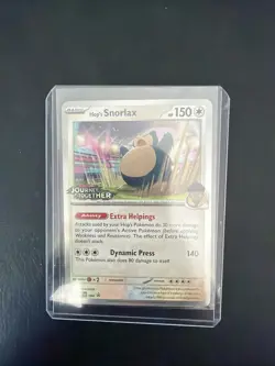 HOP’S SNORLAX Pokemon Journey Together SVP en 184 Prelease Promo Stamp TCG Holo - Image 1