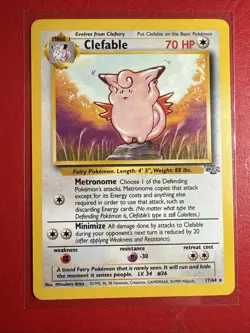 Clefable 17/64 - Jungle Non-Holo Rare Vintage 1999 WoTC Pokemon TCG - Image 1