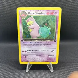 Pokemon Dark Slowbro 12/82 Team Rocket 1st Edition Holo Rare 2000 60 HP TCG - Image 1