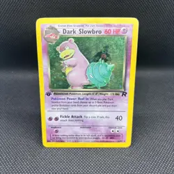 Pokemon Dark Slowbro 12/82 Team Rocket 1st Edition Holo Rare 2000 60 HP TCG - Image 2