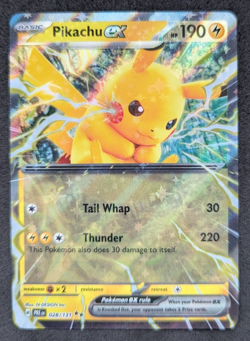 Pikachu ex 028/131 Prismatic Evolutions Double Rare Pokemon TCG NM - Image 1