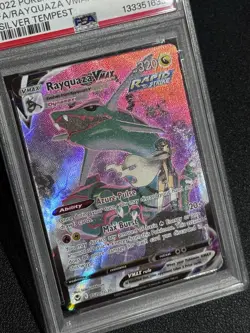 2022 POKEMON SWORD & SHIELD SILVER TEMPEST #TG20 FULL ART/RAYQUAZA VMAX - PSA 8 - Image 3