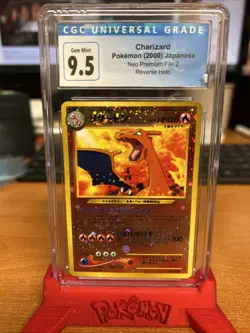 2000 Japanese Charizard #006 Neo Premium CGC Gem Mint 9.5 Old Label = CGC 10 - Image 1