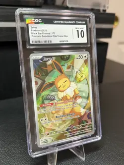2025 POKEMON SVP EN-SV BLACK STAR PROMO #173 EEVEE CGC 10 GEM MINT - Image 2