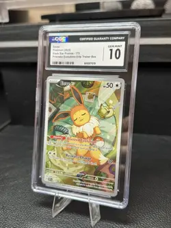 2025 POKEMON SVP EN-SV BLACK STAR PROMO #173 EEVEE CGC 10 GEM MINT - Image 3