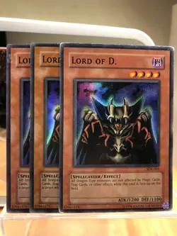 Yu-Gi-Oh! TCG 3x Lord of D. Super Rare Holo #SDK-041 - Image 1