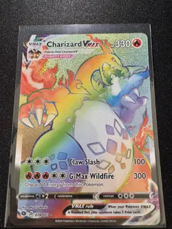 Charizard VMAX (Secret) 74/73 Champions Path Holo Rainbow Rare - Image 1