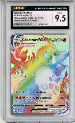 CGC MINT+ 9.5 Pokemon TCG Charizard VMAX (Secret) 74/73 Champions Path Holo Rare - Image 1