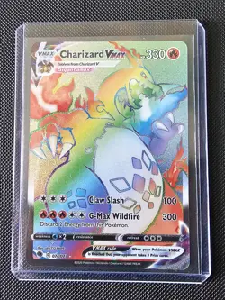 Charizard VMAX Rainbow Rare Holo Card 74/73 Champions Path Secret Rare - Image 1