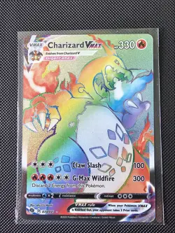 Charizard VMAX Rainbow Rare Holo Card 74/73 Champions Path Secret Rare - Image 2