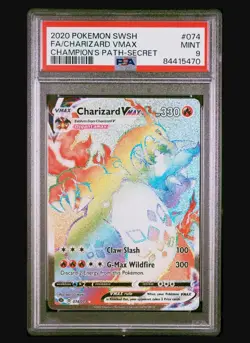 Charizard VMAX (Secret) 74/73 Champions Path Holo (PSA MINT 9) - Image 1