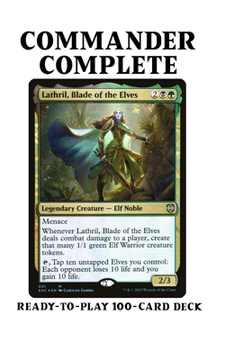 Lathril, Blade of the Elves ELF TRIBAL Magic MTG Custom Commander Deck - Image 1