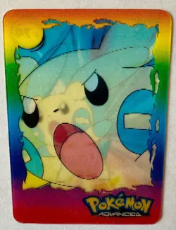 Pokemon Advanced Action Card Minun Panini 2004 Lenticular Flicker Card #74 - Image 2