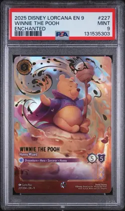 Winnie the Pooh Hunny Wizard Enchanted Holo Card 227/204 PSA 9 - Image 2