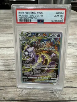 PSA 10 GEM MINT Mewtwo VSTAR GG44 / GG70 Crown Zenith Galarian Gallery Pokemon - Image 1