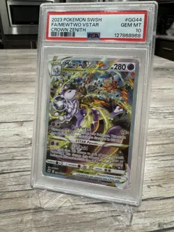 PSA 10 GEM MINT Mewtwo VSTAR GG44 / GG70 Crown Zenith Galarian Gallery Pokemon - Image 2