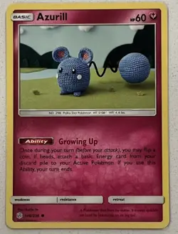 Pokemon TCG Azurill 146/236 Common SM Cosmic Eclipse | NM - Pokemon Card - Image 1