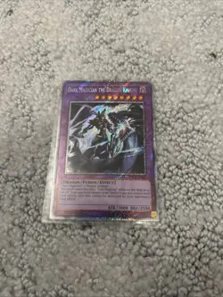 Yu-Gi-Oh! Dark Magician the Dragon Knight RA03-EN268 Platinum Secret Rare Card - Image 1