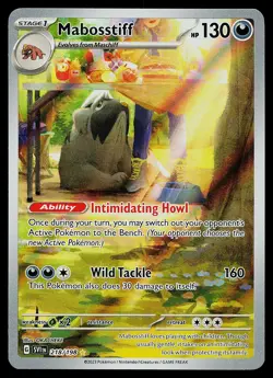 Pokemon Card - Mabosstiff Scarlet & Violet Base Set 218/198 Illustration Rare - Image 1